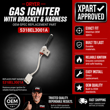 Gas dryer burner igniter