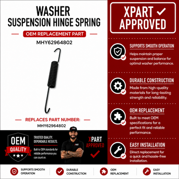 Washer suspension hinge spring