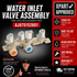 LG Washer Water Inlet Valve Assembly AJU75152601, Replaces 5221EA1008F, 5221EA1008P, AJU73213301, TAW35618287