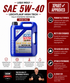 LIQUI MOLY Motor Oil 2332 — 5W40 5L Full Synthetic, Low Friction Engine Protection