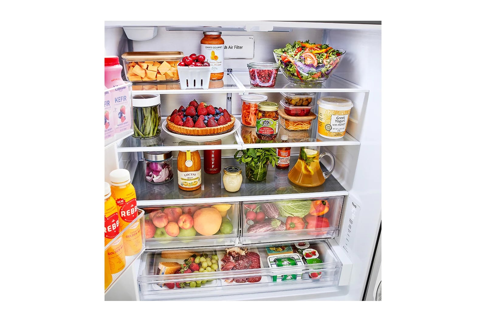 LG - 35.75 Inch 27 cu. ft French Door Refrigerator in Stainless - LRFLC2706S