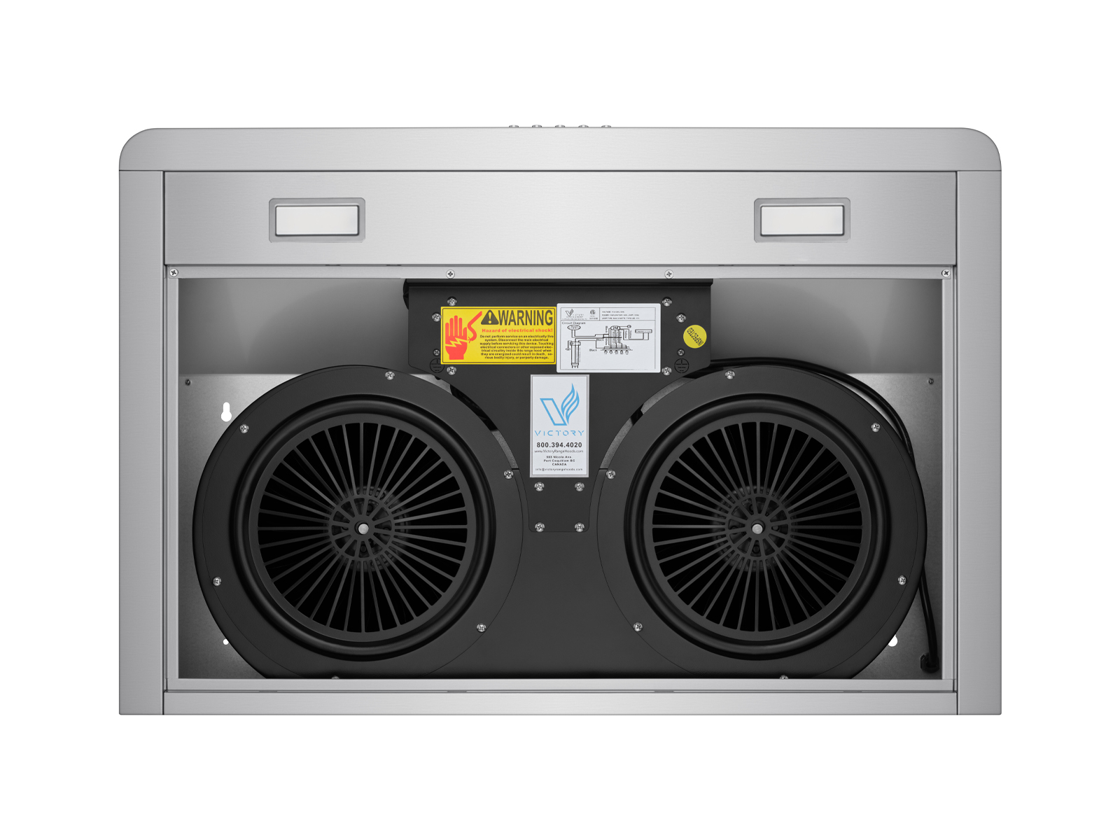 30 Inch 600 CFM Under Cabinet Range Hood with Push Button Controls - VICTORY Luna