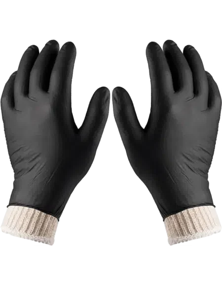 50 Disposable Nitrile Gloves and 2 Cotton Liners