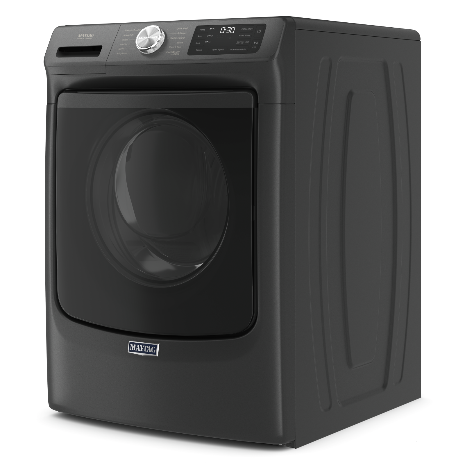 Maytag - 5.5 cu. Ft  Front Load Washer in Black - MHW6630MBK