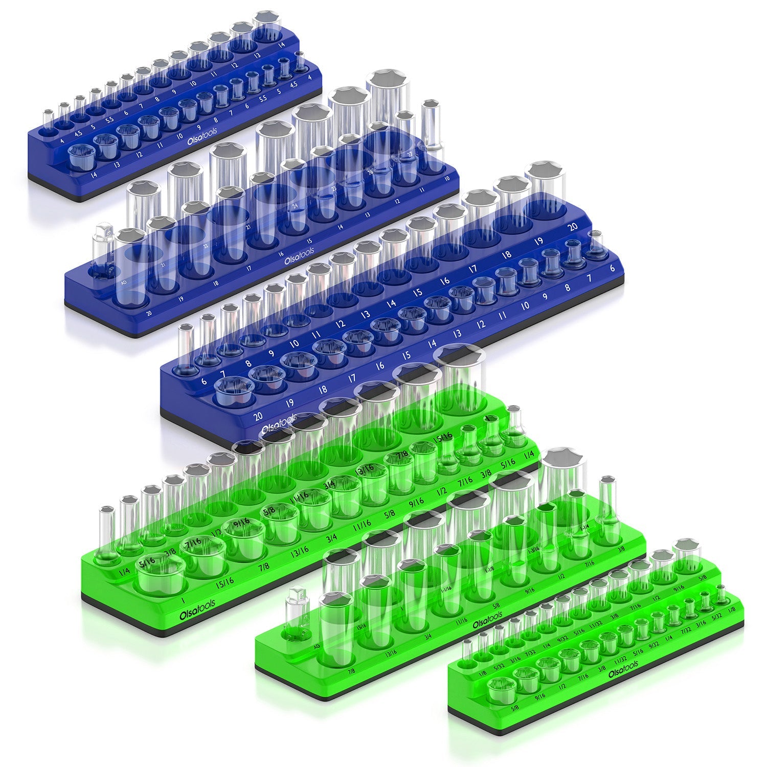 2-Row Magnetic Socket Holders