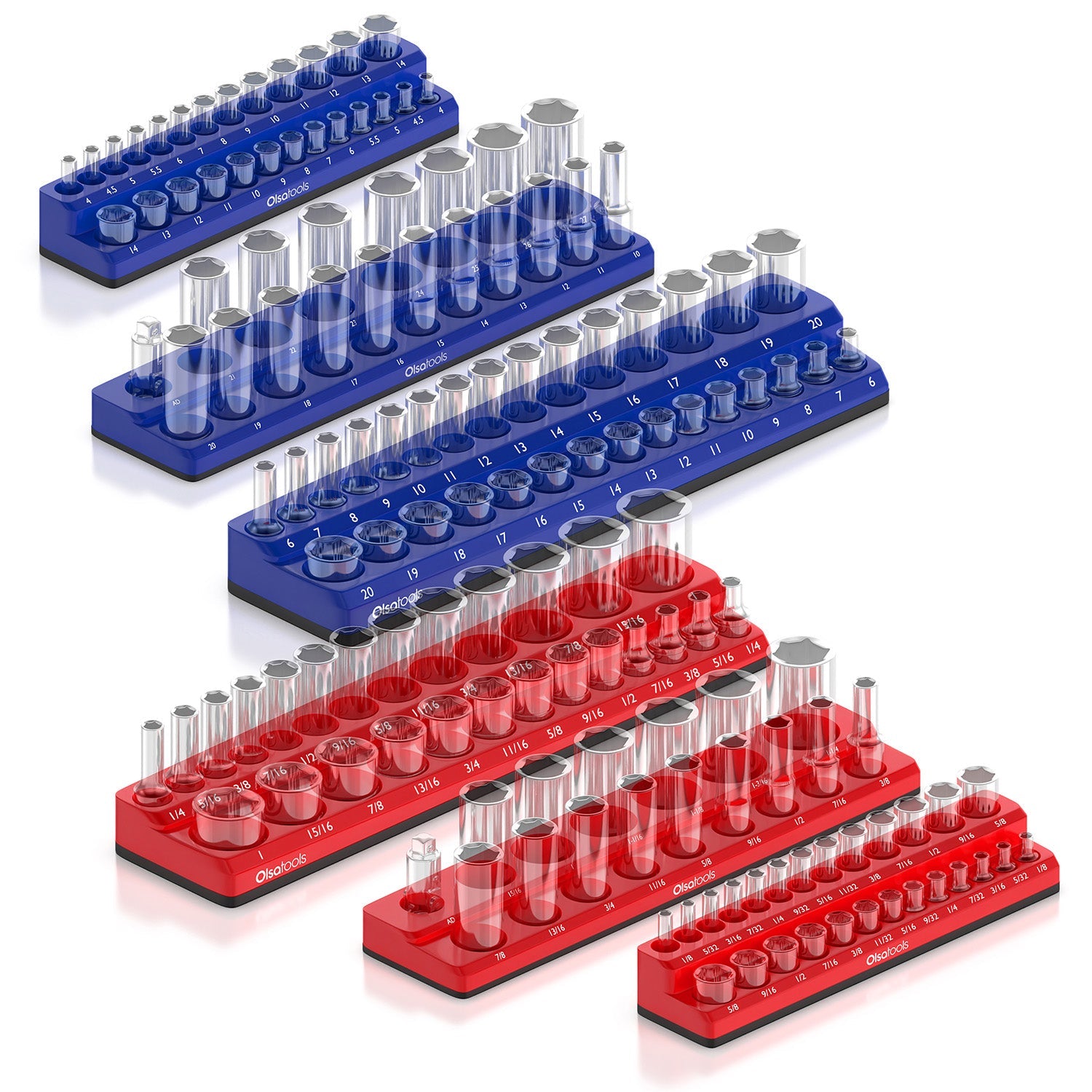 2-Row Magnetic Socket Holders