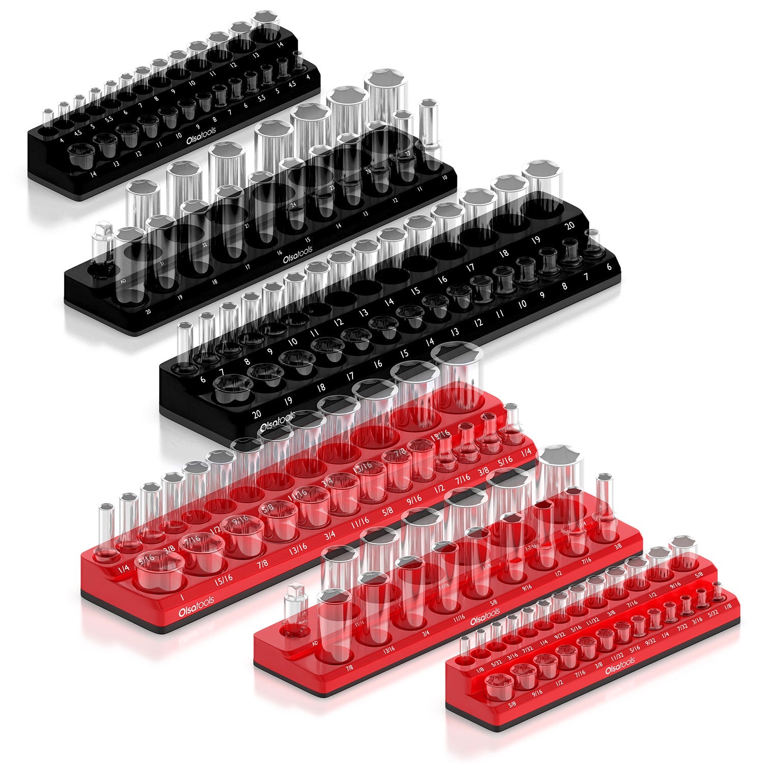 2-Row Magnetic Socket Holders