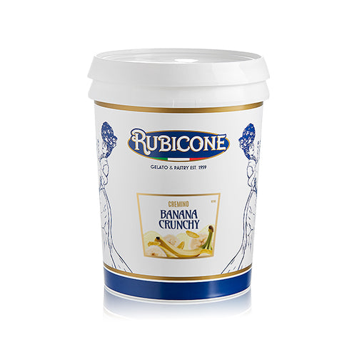 Crunchy Banana Spreadable Filling Cream - Cremino Banana Crunchy - 5 KG Bucket - Rubicone Canada - Ships Free Within Canada on Orders Above CAD $199