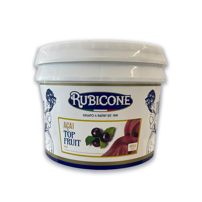 Acai Paste and Spreadable Filling Cream - Shelf-Stable - 3 KG Bucket - Acai Soft Serve Sorbet - Acai Sorbet Gelato - Make Acai Bowls and Smoothies - Rubicone Canada