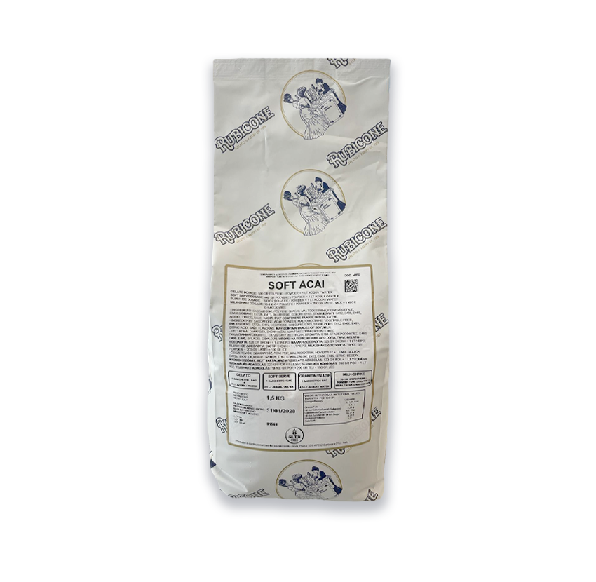 Acai Soft Serve and Soft Gelato Mix - Case of 8 x 1.5 KG bags - Rubicone Canada
