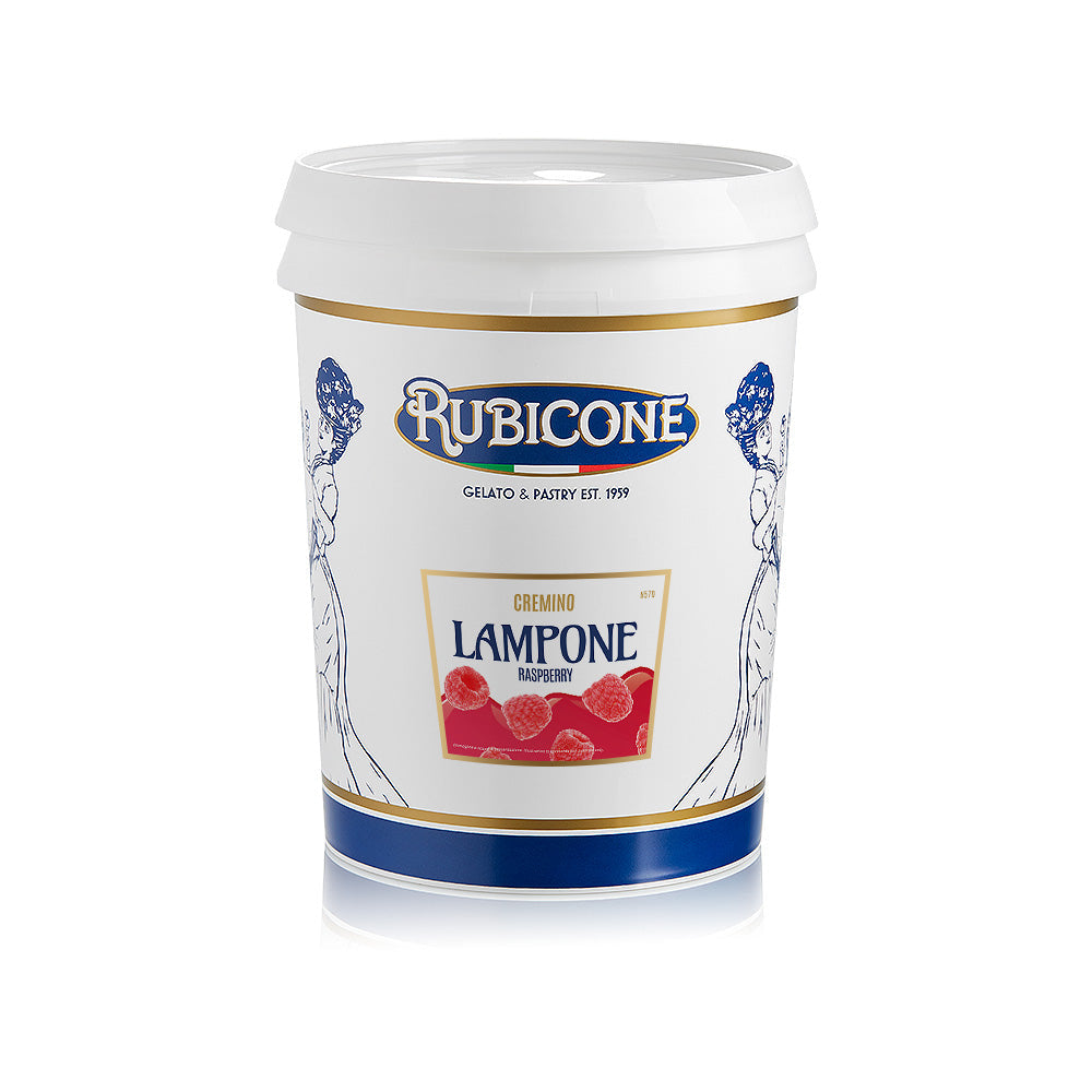 Raspberry Spreadable Filling Cream - Cremino Raspberry - 5 KG Bucket - Rubicone Canada