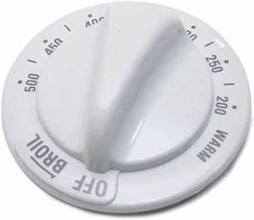 Range Oven Thermostat Control Knob, White