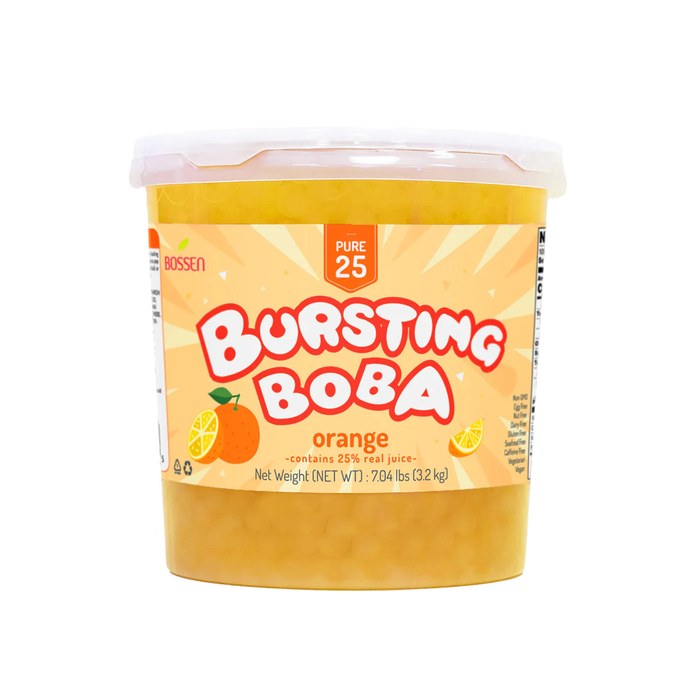 Orange Bursting Boba Pure25 - Popping Boba - Bossen - Canada
