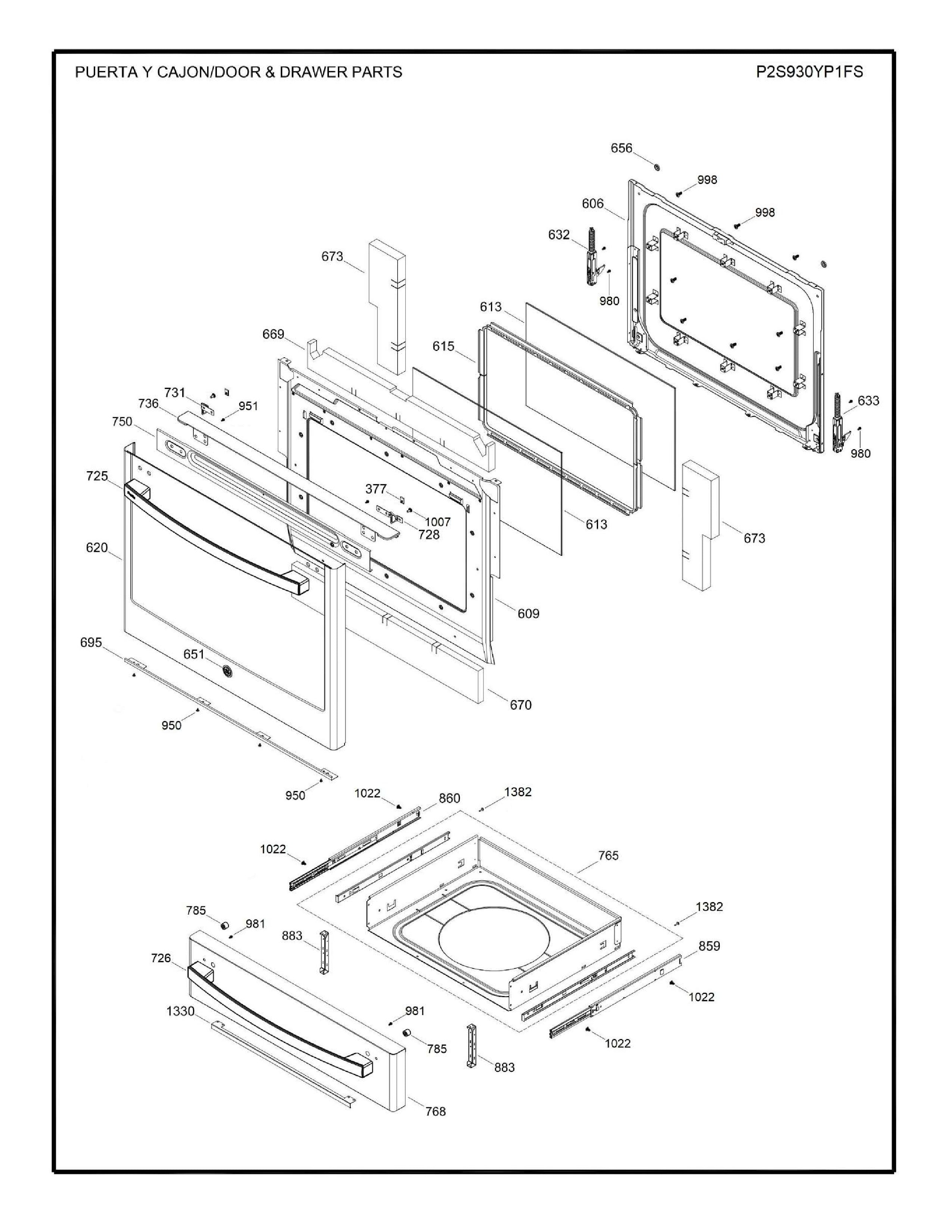 WS01L18315 Oven Range Panel Drawer - XPart Supply Ltd.