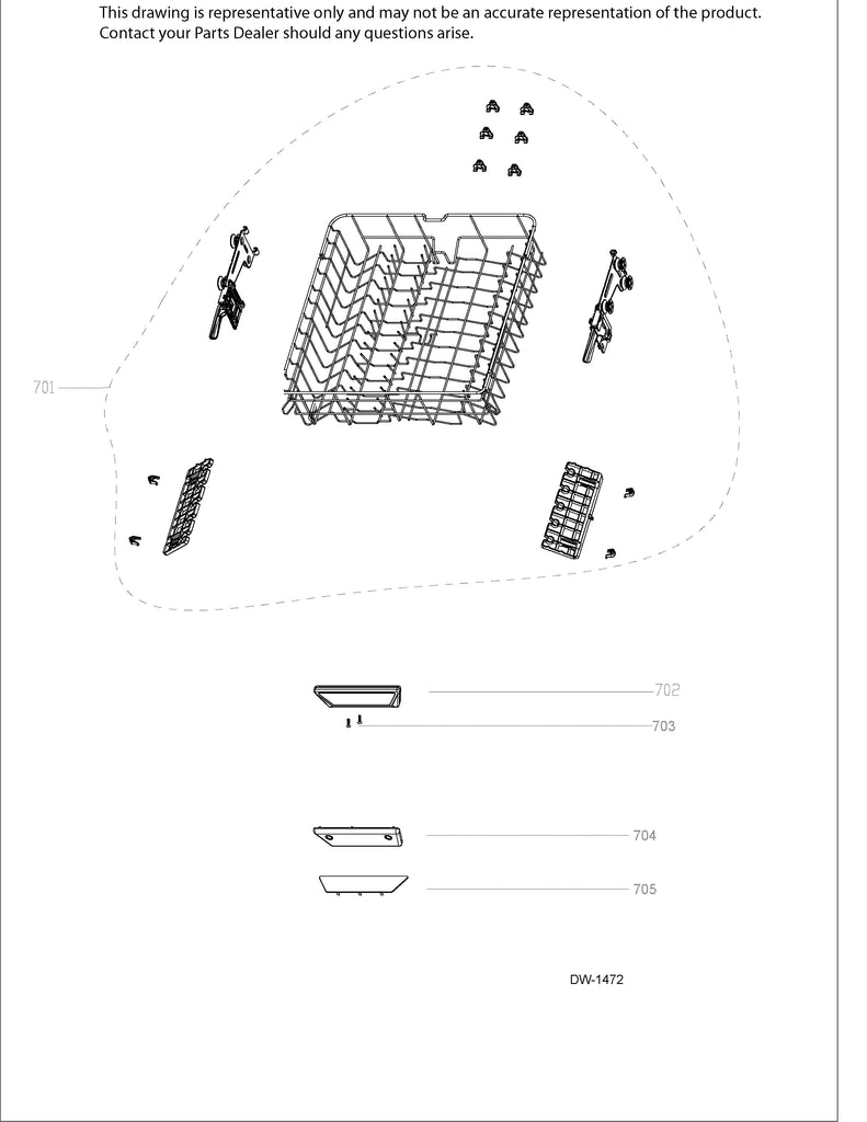 WG04A03863 Dishwasher Upper Rack Assembly - XPart Supply