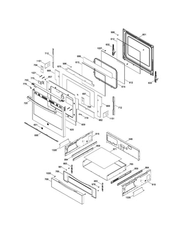 Cover Glass Door Assembly