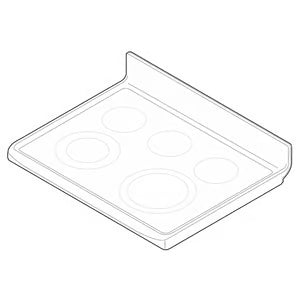 5304513836 Range Glass Cooktop Assembly, Black