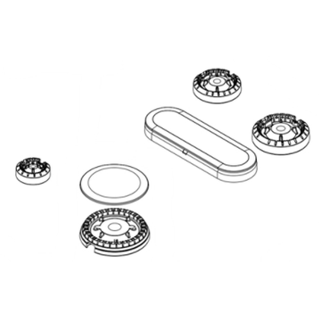 Surface Burner Head Kit (Set of 5)