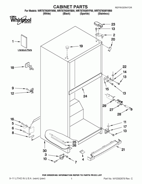 WPW10306392 Refrigerator Water Filter Cover - XPart Supply