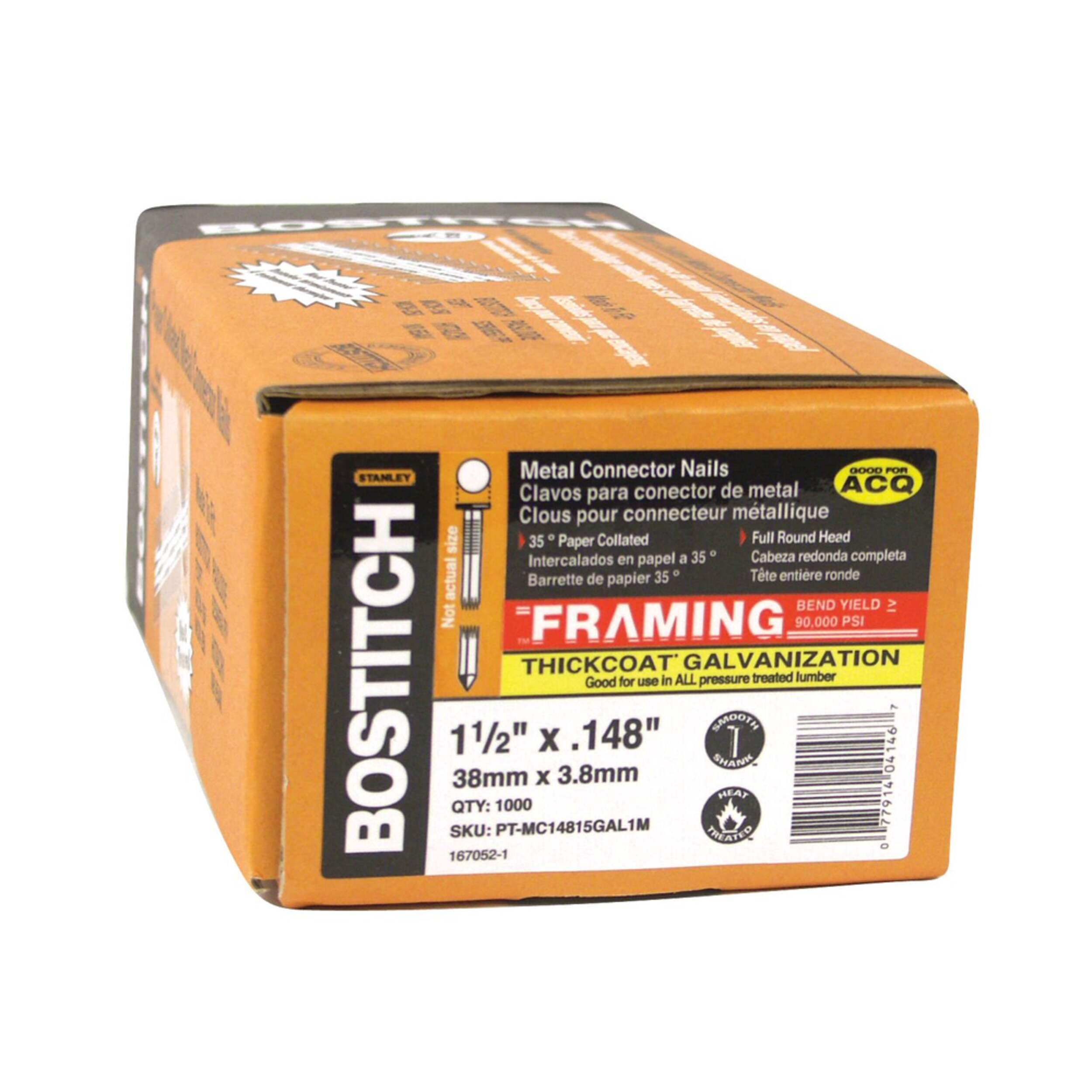 1.5"x148"  Galvinized Framing Nails (1000/Pack)