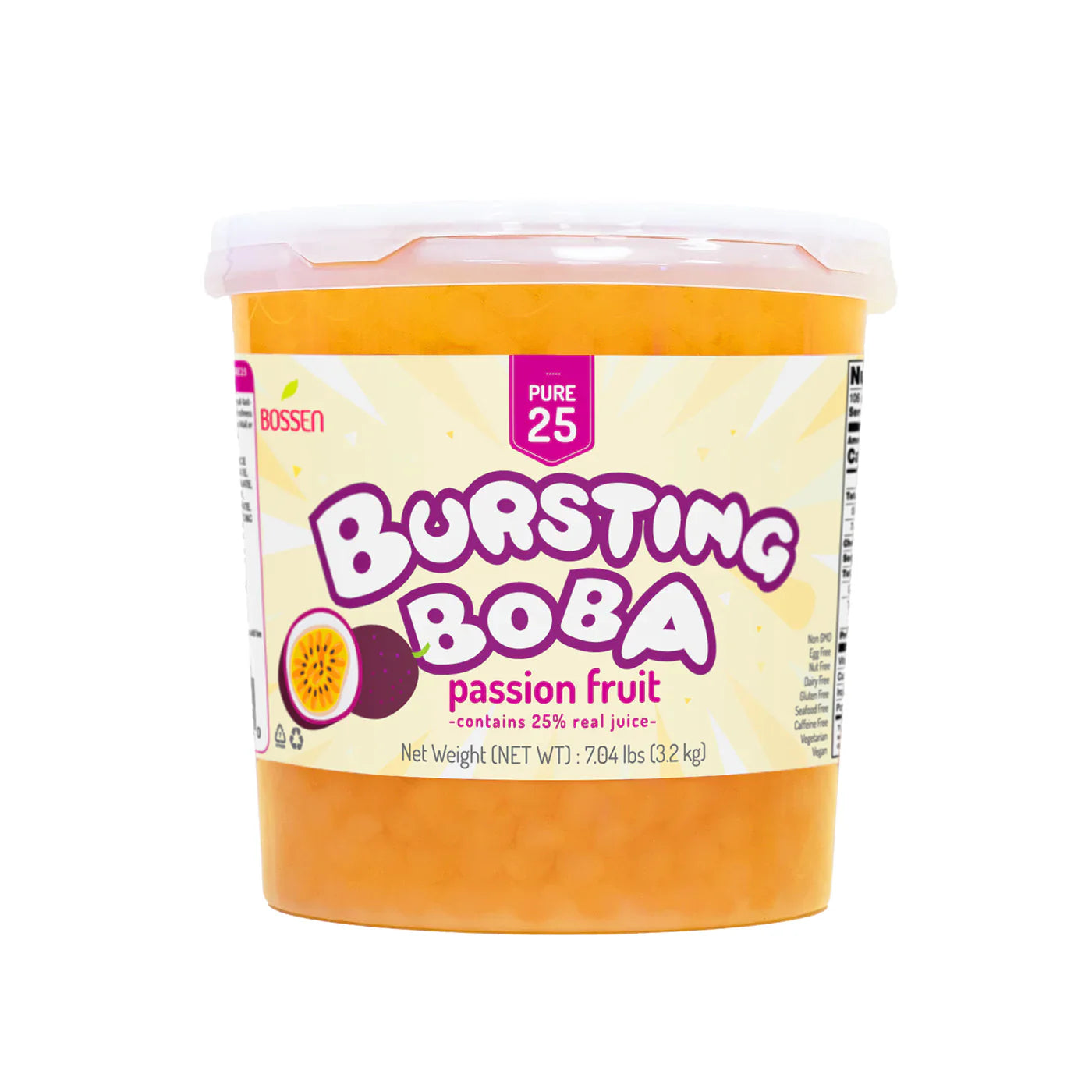 Passionfruit Bursting Boba Pure25 - Popping Boba - Bossen - Canada