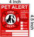 Pet Alert Fire Rescue Sticker, Emergency Pets Inside Window Decal
