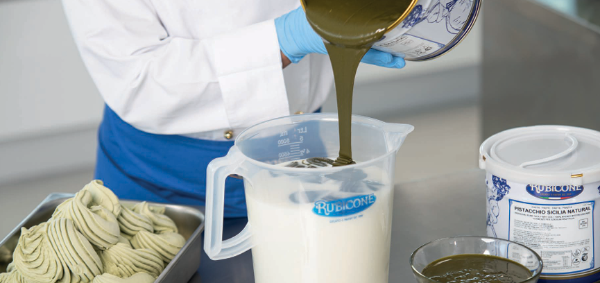 Pistachio Pure Siciliy (Natural Colour) Paste - Gelato Pastes - 3 KG Bucket - Rubicone Canada - Ships Free Within Canada on Orders Above CAD $199