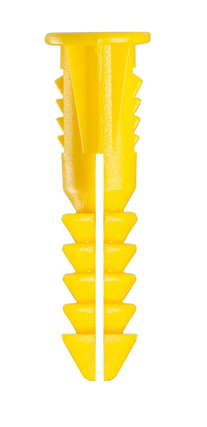 #4-6x7/8" Plastic Screw Anchor w/ Screws, Yellow (10 Pack)