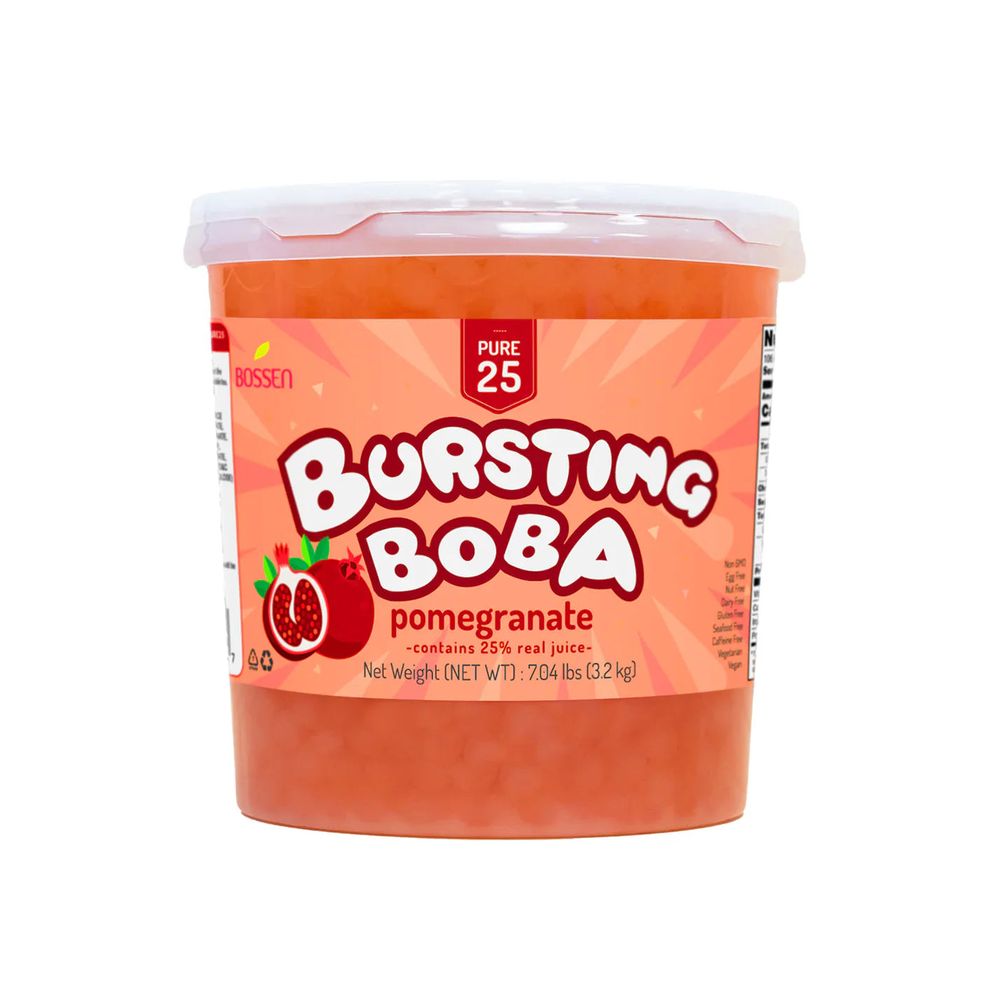Pomegranate Bursting Boba Pure25 - Popping Boba - Bossen - Canada