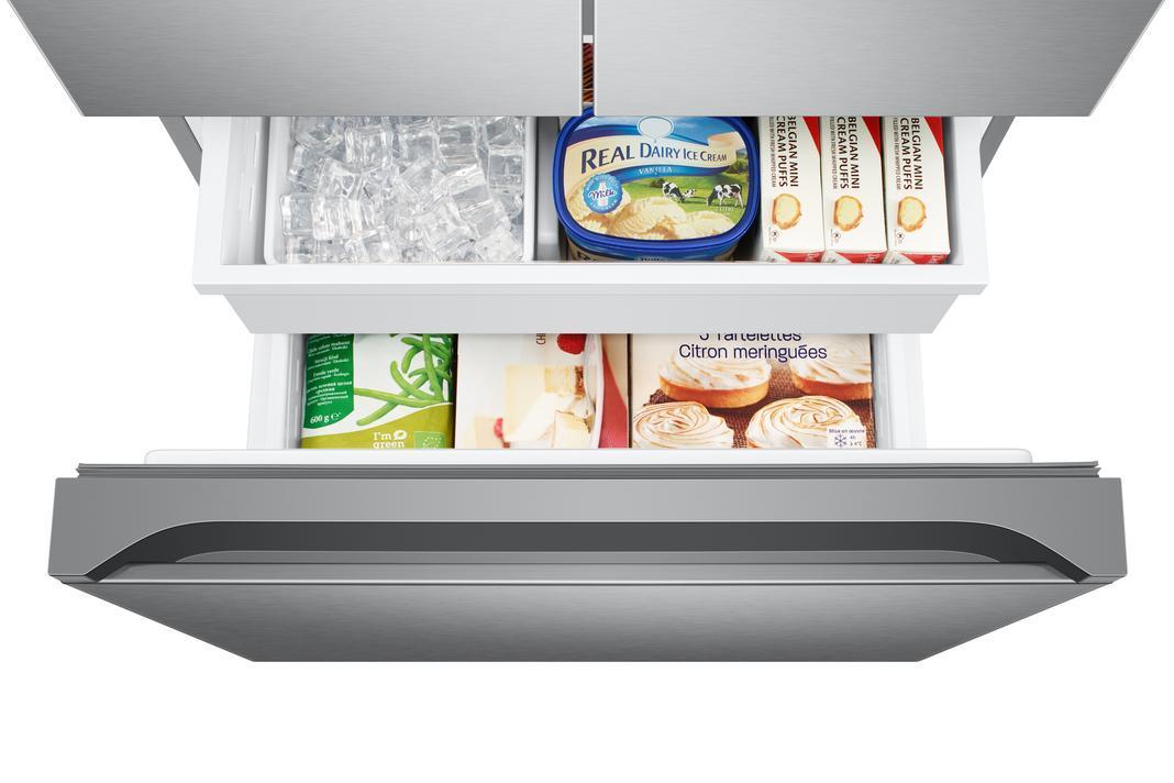Samsung - 32.125 Inch 17.5 cu. ft French Door Refrigerator in Stainless - RF18A5101SR