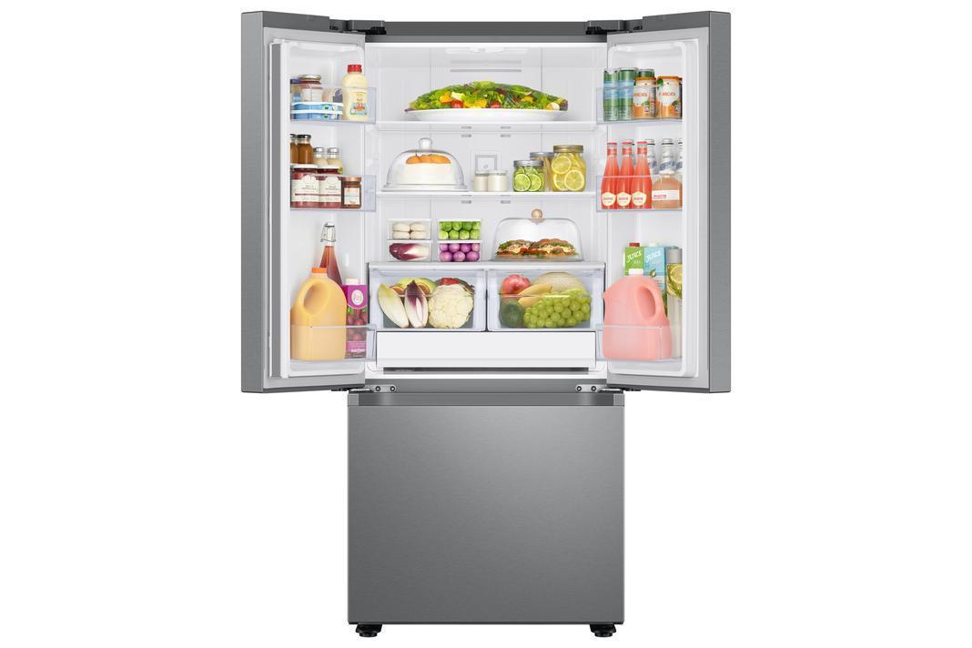 Samsung - 29.8 Inch 22.1 cu. ft French Door Refrigerator in Stainless - RF22A4111SR