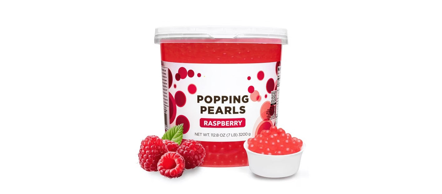 Raspberry Bursting Boba - 7 LB Jar - Popping Boba