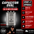 Rotom HVAC Dual Run Capacitor 36-20-153744 — Oval, 20/15MFD, 370/440V