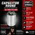 Rotom HVAC Dual Run Capacitor 36-353R3744 — Round, 35/3MFD, 370/440V