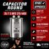 Rotom HVAC Dual Run Capacitor 36-357R3744 — Round, 35/7.5MFD, 370/440V