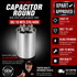 Rotom HVAC Dual Run Capacitor 36-6010R3744 — Round, 60/10MFD, 370/440V