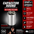 Rotom HVAC Dual Run Capacitor 36-605R3744 — Round, 60/5MFD, 370/440V