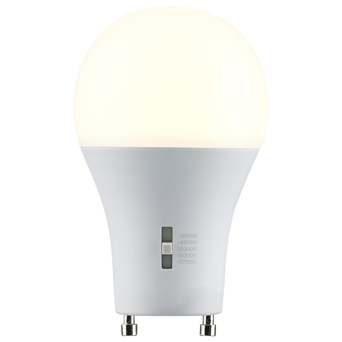 12 Watt LED Dimmable A19 Color Selectable GU24 Light Bulb 2700/3000/3500/4000/5000K