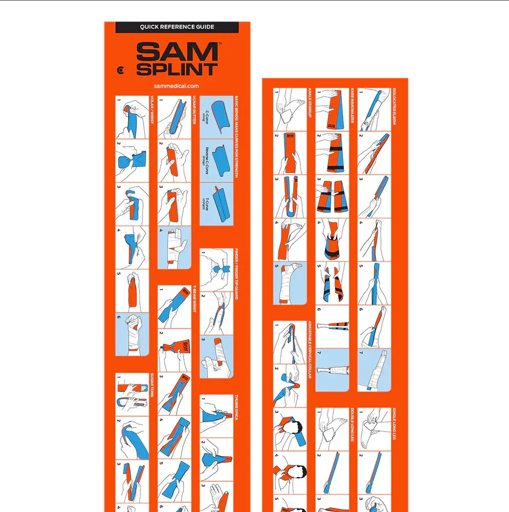 SAM Splint Quick Reference Pocket Guide, Foldable