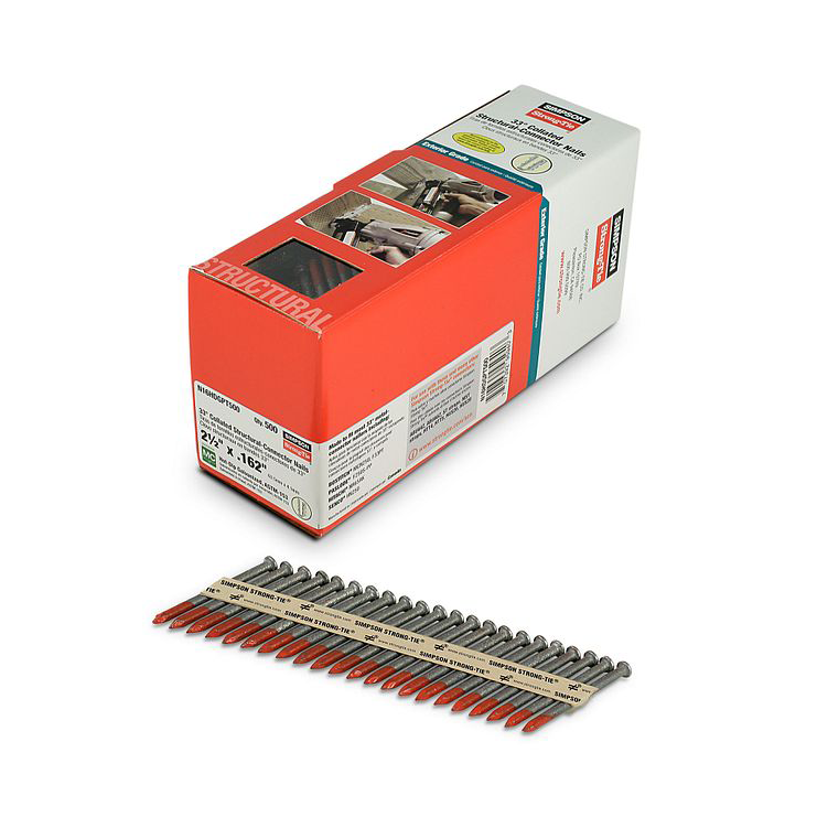 .162"x2-1/2" Strong-Drive® 33° Smooth Shank Connector Nail, Hot Dipped Galvanized (500/BX)