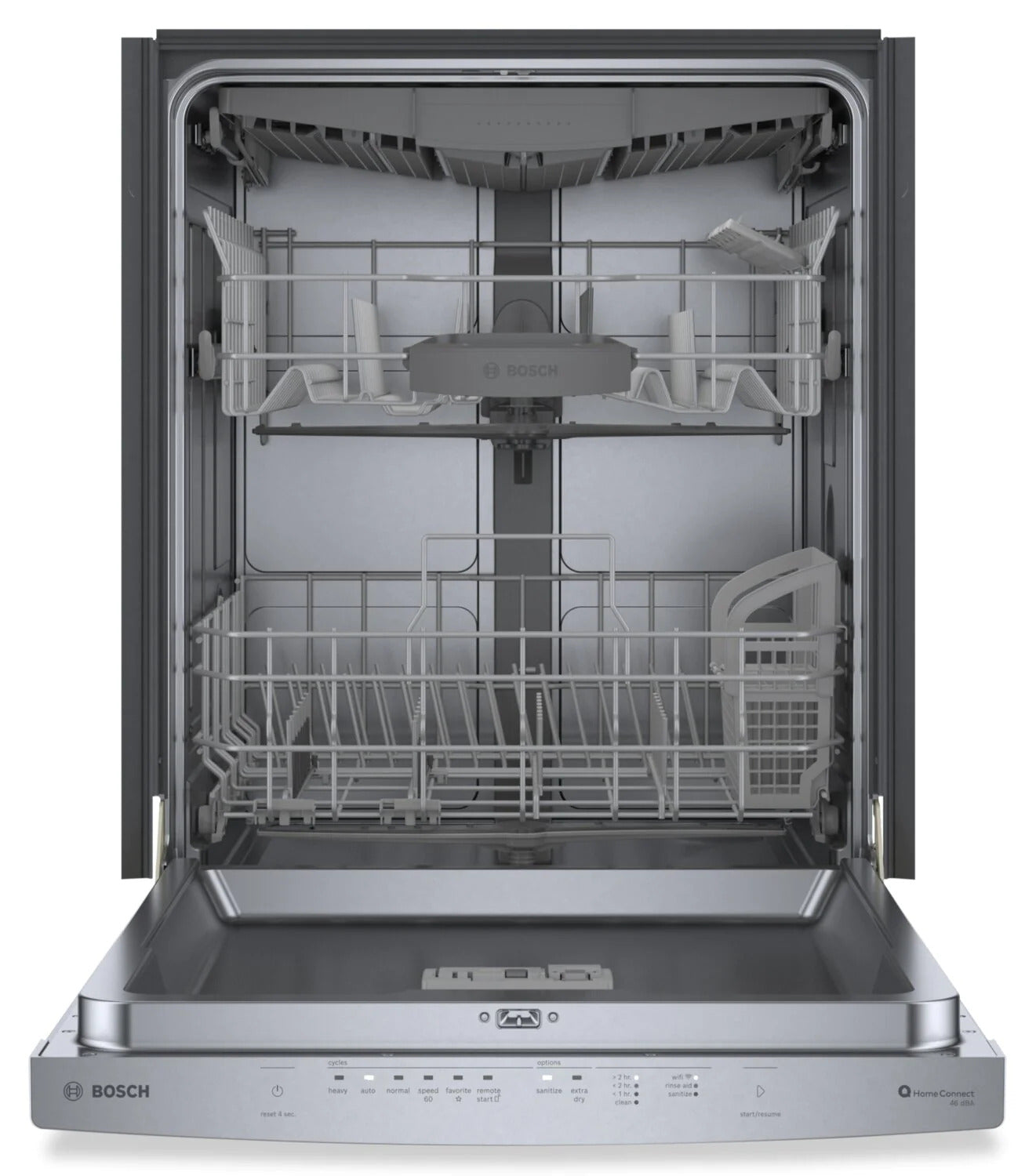 Bosch - 46 dBA Built In Dishwasher in Stainless - SHS53CM5N
