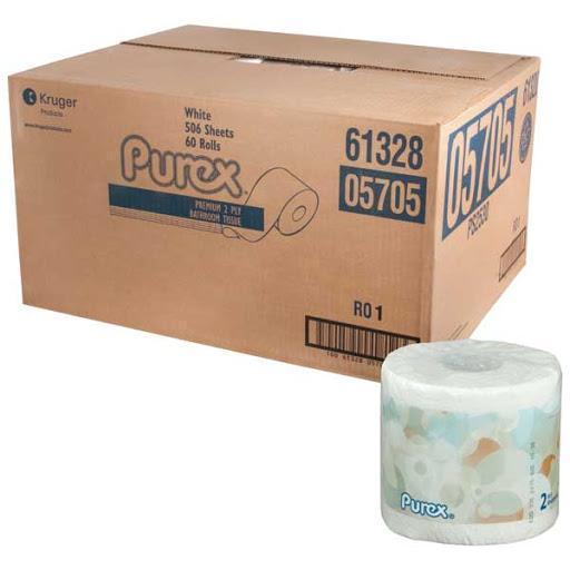 PUREX 2 Ply Premium Toilet Paper - 506 Sheets, 60 Rolls