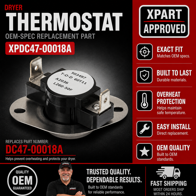 Samsung Dryer High-Limit Thermostat DC47-00018A — Fix No Heat & Overheating