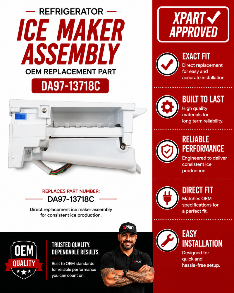 Samsung Ice Maker Assembly DA97-13718C — Fixes Refrigerator Not Making Ice