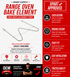 Samsung Range Oven Bake Element DG47-00038B — Fixes Oven Not Heating or Baking Unevenly