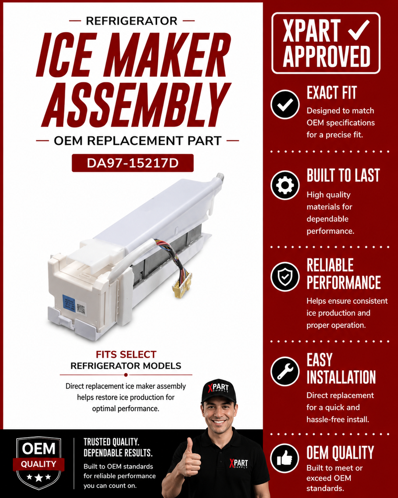 Samsung Refrigerator Ice Maker Assembly DA97-15217D — Fixes No Ice / Slow Ice / Ice Jams