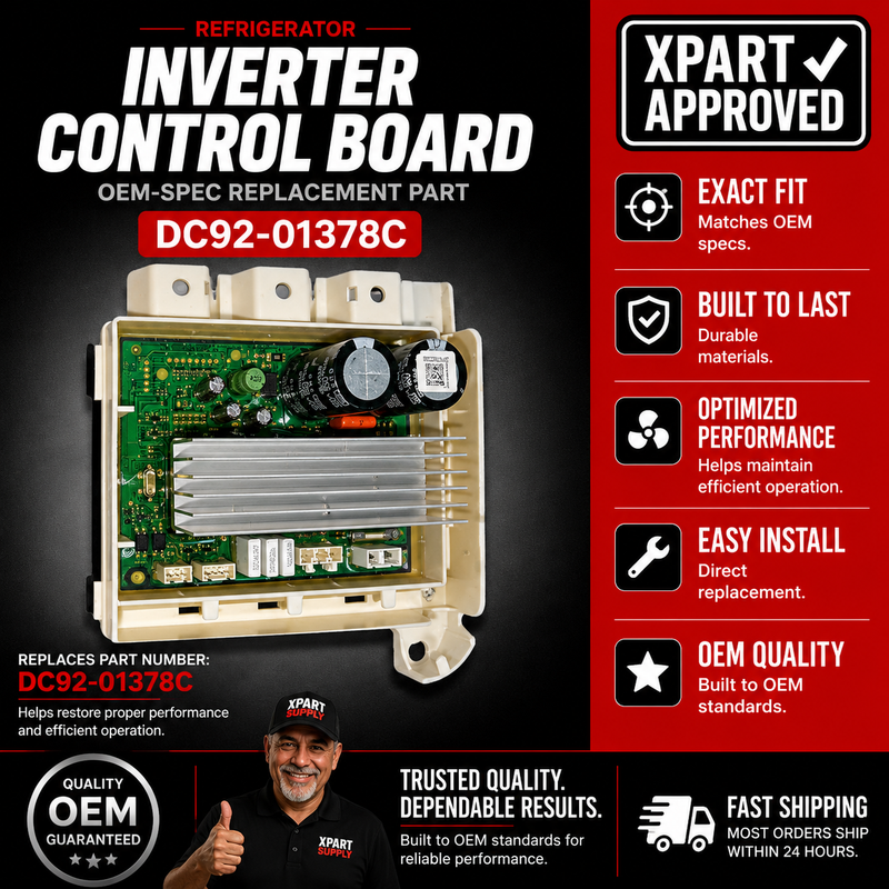 Samsung Washer Inverter Control Board DC92-01378C — Fixes Won't Start / No Spin / Motor Errors