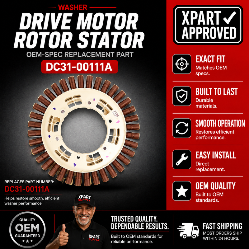 Samsung Washer Motor DC31-00111A — Fixes No-Spin / Drum Won't Turn