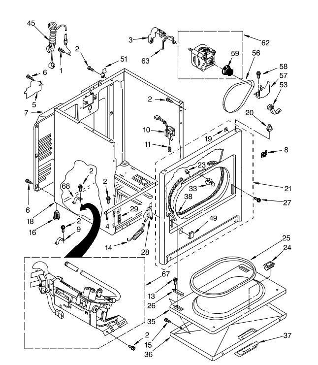 4392065 Dryer Repair Kit (Drum Roller Kit, Maintenance Kit, Dryer Tune-Up Kit)