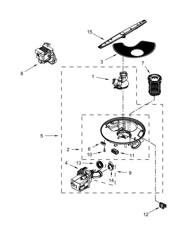 W11612326 Pump & Motor Assembly | Replaces W11414076